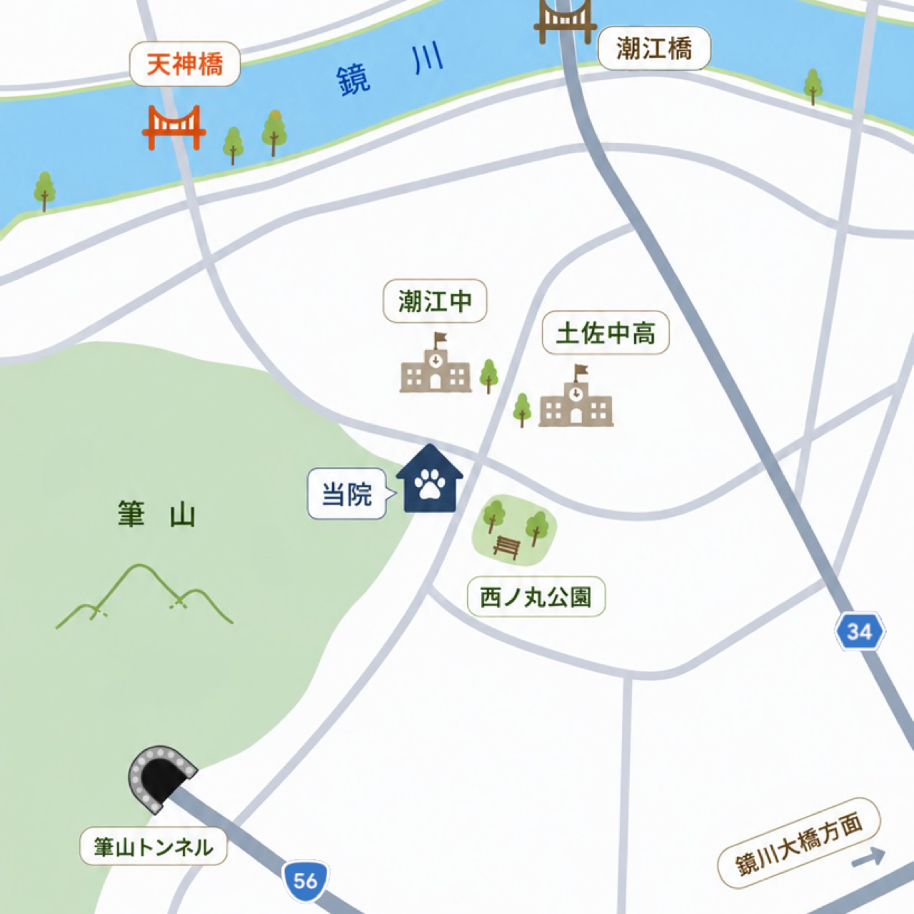 ひつざん森の動物病院アクセス
